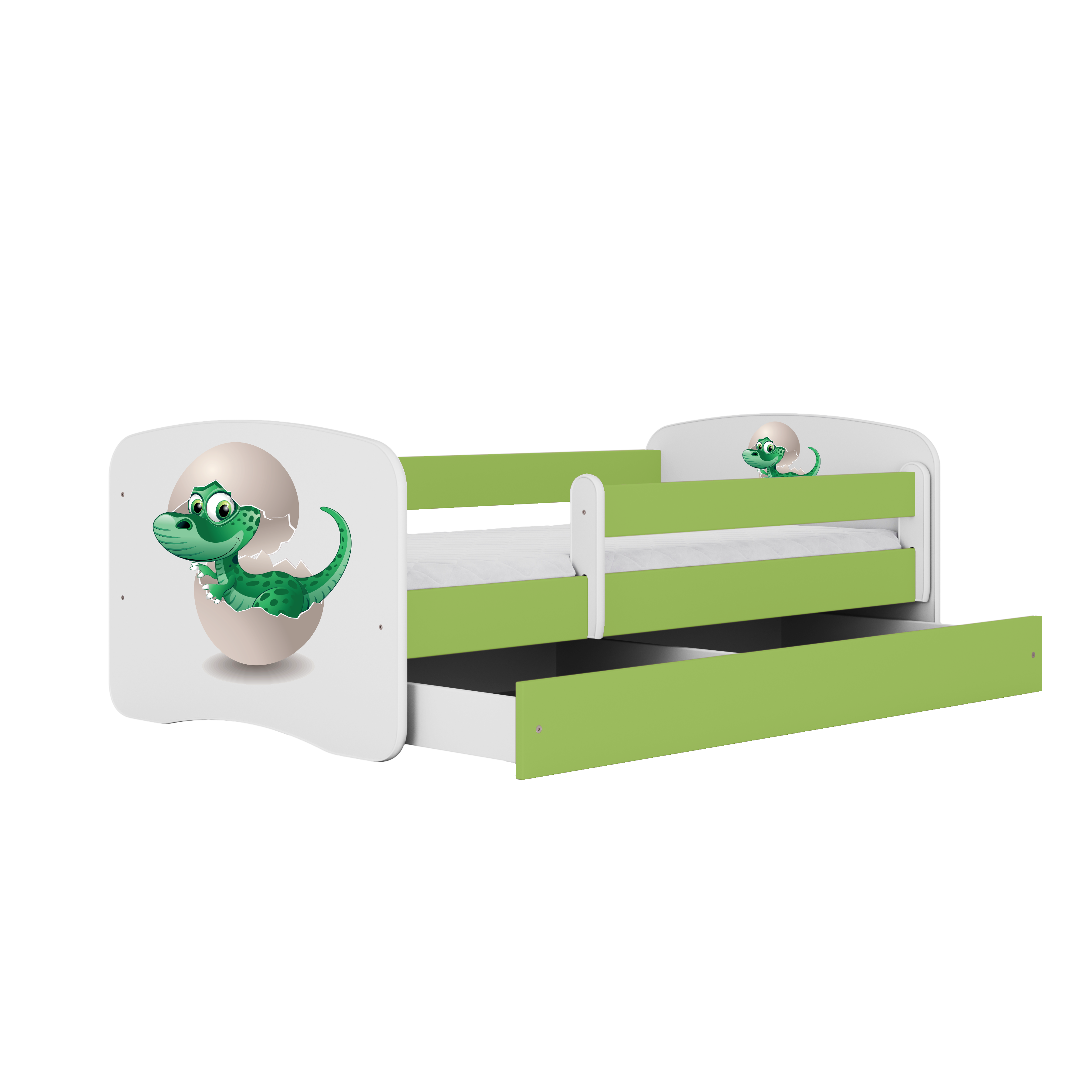 Babydreams krevet sa ladicom i madracem 180x80 - zeleni - razni motivi